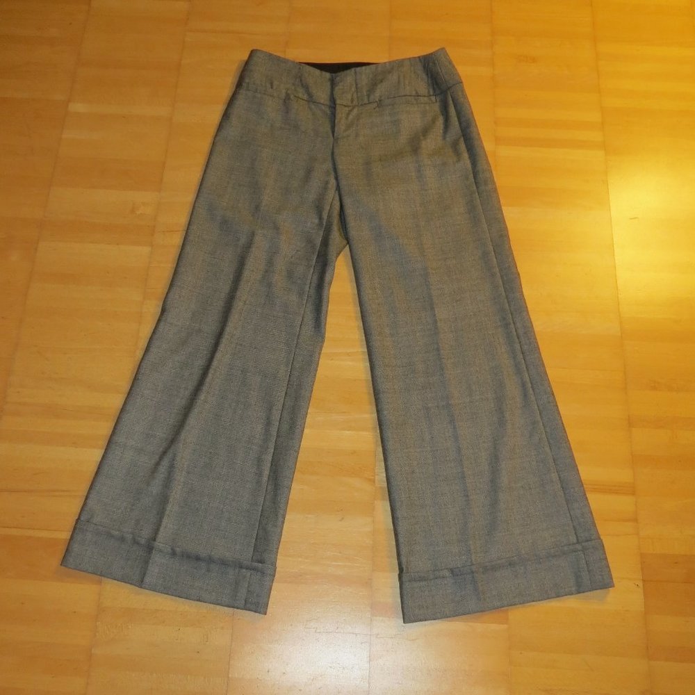 ALICE + OLIVIA grey wool dress pants trousers 4 S